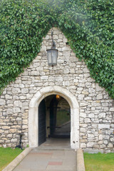 Fototapeta na wymiar Entrance for the servants of the old castle.