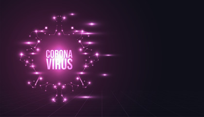 Coronavirus Background with Glowing Design