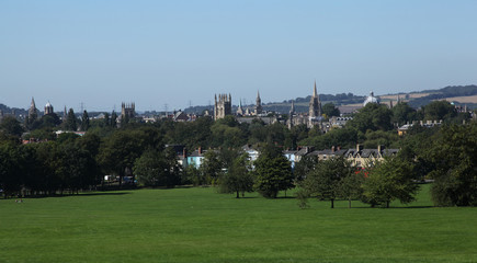 Fototapeta na wymiar Views of Oxford from South Parks in Oxford UK
