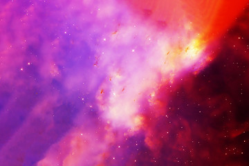 Beautiful colored nebula in space. Elements of this image furnished by NASA were.
