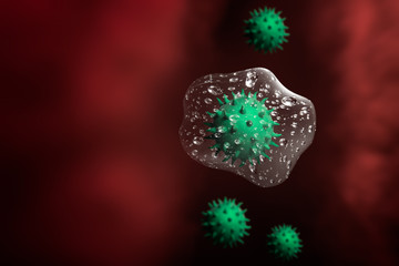 Immune white blood cell eliminating virus pathogen