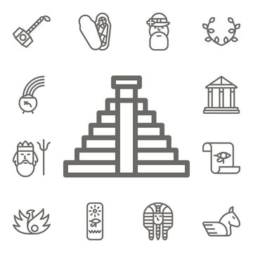 Mayan icon. Mythology icons universal set for web and mobile