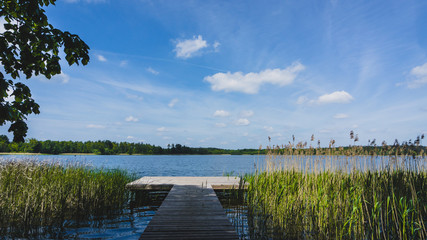 Anlegestelle mit Blick auf Krakower See