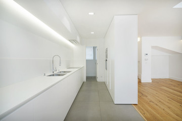 Cozinha moderna interior de apartamento