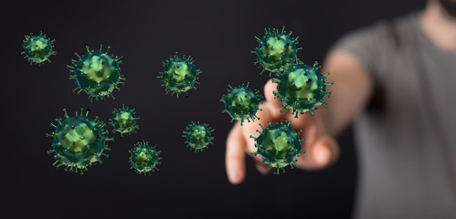 epidemic digital virus  3d protection.