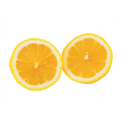 Fototapeta na wymiar Yellow lemon isolated on white