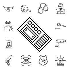 Dictaphone icon. Detailed set of crime investigation icons. Premium quality graphic design. One of the collection icons for websites, web design, mobile app