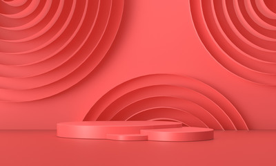 3D rendering of red background material.