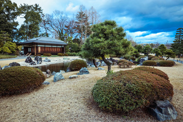 View to the Garden Side of the Nijo Castle, Kyoto, Japan