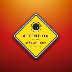 Obraz premium Warning danger of spreading the virus outbreak