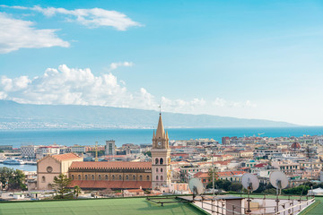 Obraz premium MESSINA, ITALY - January 20, 2019: Street view of Messina city, Italy