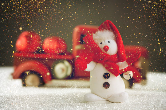 Hand made toy snowman