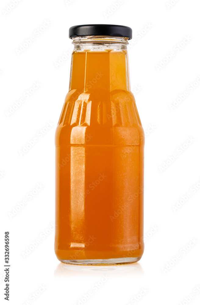 Poster juice bottle isolated on white