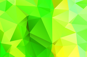 Green vivid geometric abstract bright green blurred mosaic wallpaper with triangle shapes for banner