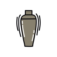 shaker doodle icon, vector illustration
