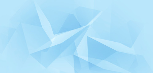 Light blue wide background with crystal graphic elements