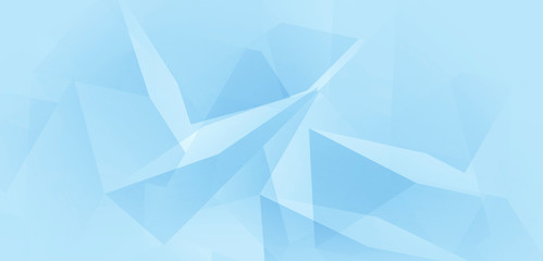 Obraz premium Light blue wide background with crystal graphic elements