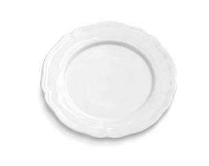 white plate isolated on white