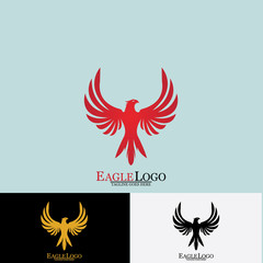 Falcon Eagle Bird Logo Template Vector Icon