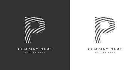 P logo. P letter icon. Vector illustration.