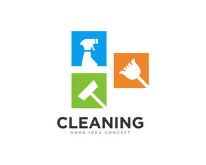 Cleaning Logo Icon Design Vector