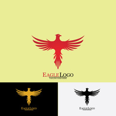 Falcon Eagle Bird Logo Template Vector Icon