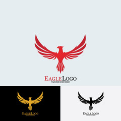 Falcon Eagle Bird Logo Template Vector Icon