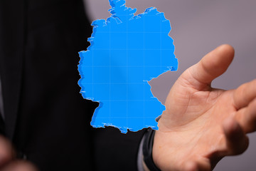 Map - Germany - 3D-Illustration digital.