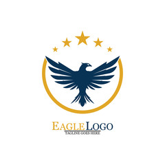 Falcon Eagle Bird Logo Template Vector Icon