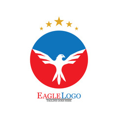 Falcon Eagle Bird Logo Template Vector Icon