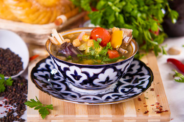 Oriental cuisine. Snack, appetizer, refreshment, entree/