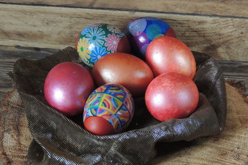 Easter cake and eggs