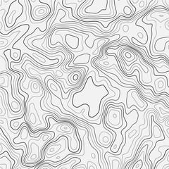 Fototapeta premium Topographic contour map on white background. Vector grid map.