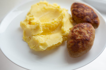 homemade meatballs and mashed potatoes
