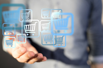 Add To Cart Internet Web Store Buy Online E-Commerce concept.