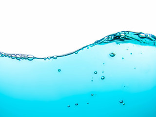 Water waves isolated on white background.