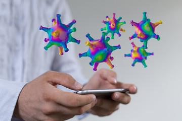 epidemic coronavirus 2019-nCoV 3d (2019-nCoV). .