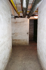 The cellars of the apartment building, during the Cold War period, served as an anti-nuclear shelter