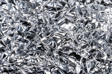 crumpled metal isolated on white background