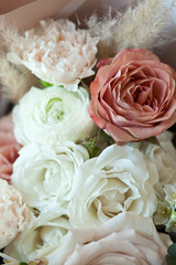 bouquet of white roses