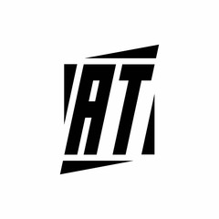 AT Logo monogram with modern style concept design template