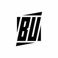 BU Logo monogram with modern style concept design template