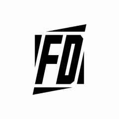 FD Logo monogram with modern style concept design template