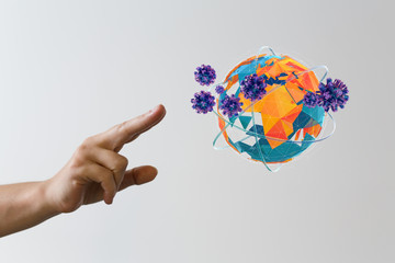 epidemic coronavirus 2019-nCoV, Novel Coronavirus Alert outbreak . Virus Covid 19-NCP. Spread of...