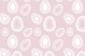 Easter egg lace pattern. Lace delicate Easter eggs, Easter pattern in delicate colors, cut-out lace,Vector stock