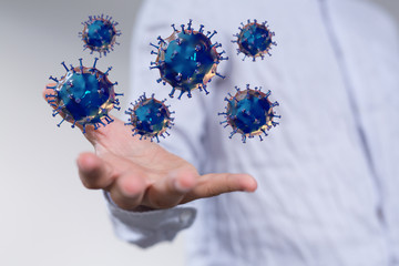 Corona Virus Healthcare Concept. Coronavirus protection Pandemic Sars Fever.