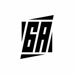 GA Logo monogram with modern style concept design template