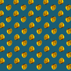 Texture of sliced oranges. Fruity background