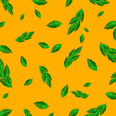 Tropical Jungle Leaves Pattern background  