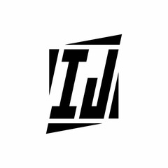 IJ Logo monogram with modern style concept design template